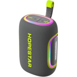 Enceinte Bluetooth Portable Étanche 65 W Batterie 8800 Mah Éclairage Coloré Gris Yonis
