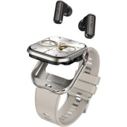 Montre Connectée 2 En 1 Avec Écouteurs Bluetooth Écran 2.02 Pouces Ip67 Argent Yonis