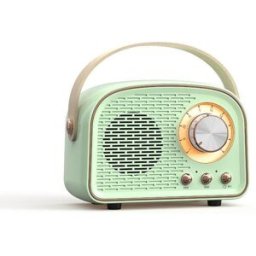 Enceinte Bluetooth Vintage Autonomie 8h Support Tf Usb Radio Fm Vert Yonis
