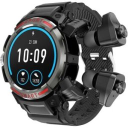 Montre Connectée 2-en-1 Avec Écouteurs Bluetooth 5.2 Écran Tft Suivi Santé Gris Yonis