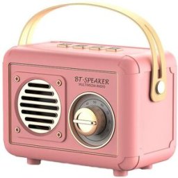Mini Enceinte Bluetooth Rétro Portable Avec Radio Fm Et Usb Sky Rose Yonis