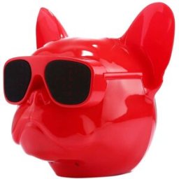 Enceinte Bluetooth Haut-parleur Bulldog Stéréo Portable Aux Usb Carte Tf Rouge Yonis
