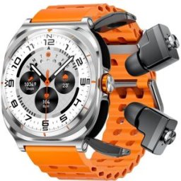 Montre Connectée Avec Écouteurs Intégrés Écran 1.53 Pouces Nfc Bluetooth Orange Yonis