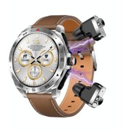 Montre Connectée Écouteurs Bluetooth Écran Ips 1.52 Pouces Surveillance Santé Argent Yonis