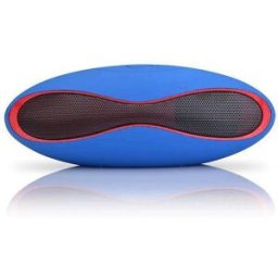 Enceinte Bluetooth Rugby 3d Stéréo Mini Avec Radio Mp3 Et Slot Tf Bleu Yonis
