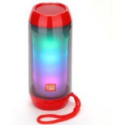Enceinte Waterproof Bluetooth Led Autonomie 2h Radio Fm Tws Aux Mp3 Rouge Yonis