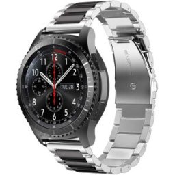 Bracelet Acier Inoxydable 20mm Samsung Galaxy Watch 42mm/s2 Classic Noir Cadorabo
