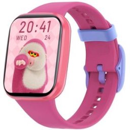 Montre Connectée Enfant Étanche Ip68 Écran Couleur 1.69 Pouces Rose Yonis