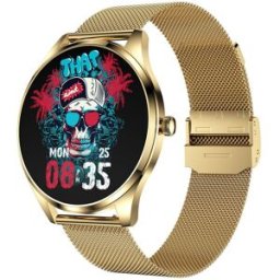 Montre Connectée Étanche Avec Écran Amoled Et Appels Bluetooth Or Yonis