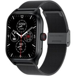 Montre Connectée Écran 2.01 Pouces Appels Bluetooth Santé Sport Noir Yonis
