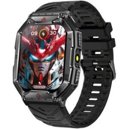Bracelet Connecté Écran Couleur 2.1' Appels Bluetooth Suivi Santé Noir Yonis
