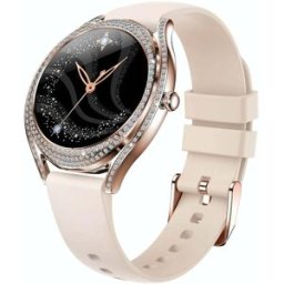 Smartwatch Silicone Noir Bt5.0 Ecran 1.28' Suivi Cardiaque Sommeil Multilingue Or Yonis