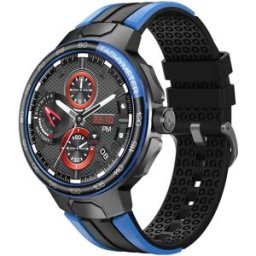 Montre Connectée Écran Couleur 1.55 Pouces Appels Bluetooth Et Suivi Cardiaque Bleu Yonis