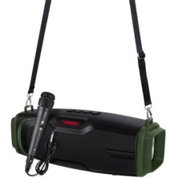 Enceinte Bluetooth Portable 5.0 Avec Micro Pour Karaoké Extérieur Puissance 10w Autonomie 4h Vert Yonis