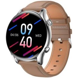 Montre Connectée Santé Écran Rond 1.32' Surveillance Température Ecg Pression Sanguine Marron Yonis