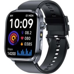 Montre Connectée Écran 2 Pouces Avec Ecg Appels Bluetooth Autonomie 4 À 6 Jours Noir Yonis