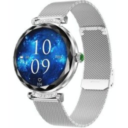 Montre Connectée Écran Couleur 1.19 Pouces Suivi Santé Bluetooth 5.2 Argent Yonis