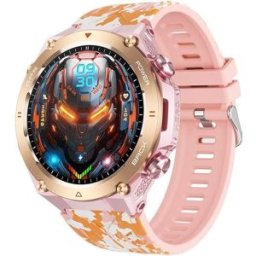 Montre Connectée Écran Couleur Bluetooth Appels Surveillance Santé Noire Rose Yonis
