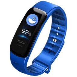 Bracelet Connecté Écran Couleur Étanche Moniteur Cardiaque Et Sommeil Bleu Yonis