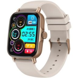 Montre Connectée Aw18 Écran Couleur Bluetooth Appels Et Suivi Santé Waterproof Or Yonis
