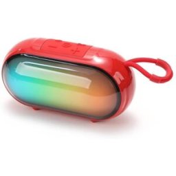 Enceinte Bluetooth Portable 5 W Avec Lumières Led Et Appairage Tws Rouge Yonis