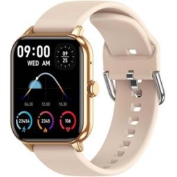 Montre Connectée Écran Ips 1.9 Pouces Appels Bluetooth Santé Argentée Or Yonis