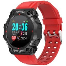 Montre Connectée Sport Écran Couleur 1.3' Suivi Cardiaque Modes Sportifs Rouge Yonis