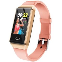 Bracelet Connecté Ip67 Étanche Suivi Santé Et Sommeil Écran Tft Rose Yonis