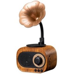 Enceinte Bluetooth Portable Design Rétro Phonographe Son Stéréo Haute Fidélité Autonomie 5h Yonis