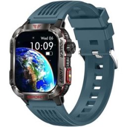Montre Connectée Étanche Écran Ips 2.01' Détection Cardiaque Et Sommeil Bleu Yonis