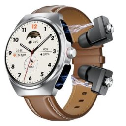 Montre Connectée Écouteurs Bluetooth Écran Ips 1.53 Pouces Multifonction Argent Yonis