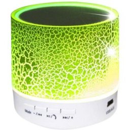 Enceinte Bluetooth Portable Led Lumineuse Mains-libres Carte Tf 32gb Vert Yonis