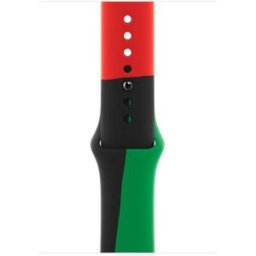 Muq83zm/a Cinturino Sport Black Unity Per Apple Watch 44 Mm M/l Nero Verde Rosso