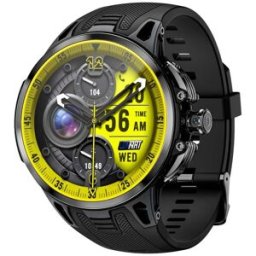 Montre Connectée 4g Écran Amoled 3 Go 32 Go Appels Vidéo Caméra Rotative Noir Yonis