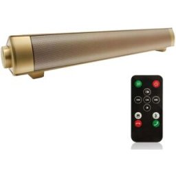 Enceinte Bluetooth Sans Fil Usb Mp3 2.1ch Son Puissant Avec Télécommande Or Yonis