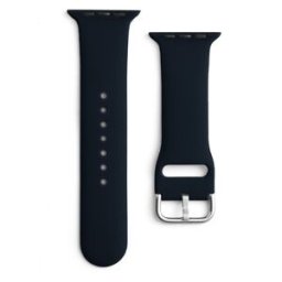 HURTEL Bracelet En Silicone Pour Apple Watch 2-9/se 38/40/41 Mm, Bracelet En Silicone Aps Noir
