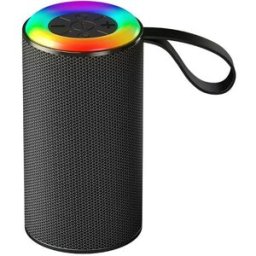Enceinte Bluetooth Sans Fil Portable Étanche Avec Lumière Rgb Et Super Bass Noir Yonis