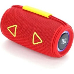 Enceinte Bluetooth Portable 3d Stéréo Subwoofer Sans Fil Avec Lumière Ambiance Led Rouge Yonis