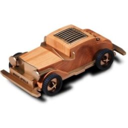 Mini Enceinte Bluetooth Forme Voiture Rétro Bois Sombre Son Puissant 5w Light Wood Yonis