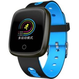 Bracelet Intelligent Écran Couleur Tft Ip67 Surveillance Cardiaque Sommeil Multisport Bleu Yonis