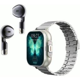 Montre Connectée 2-en-1 Avec Écouteurs Bluetooth Santé Nfc Modes Sport Argent Yonis