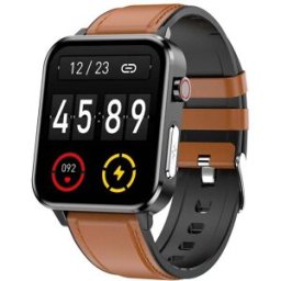 Montre Connectée Ip68 Écran Tft 1.7' Suivi Santé Ai Diag Température Spo2 Marron Yonis