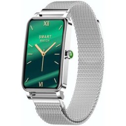 Montre Connectée Femme Or Milanais Ip68 Écran Hd Suivi Santé Multi-sport Argent Yonis