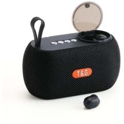 Enceinte Bluetooth 2 En 1 + Écouteur Sans Fil Immersion Sonore Tws Fm Noir Yonis