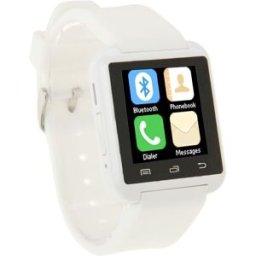 Montre Connectée Smartphone Android Kit Mains Libres Bluetooth Ecran 1.5' Blanc Yonis