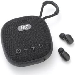 Mini Enceinte Bluetooth 2 En 1 Avec Écouteurs Tws Autonomie Longue Portée 10m Noir Yonis
