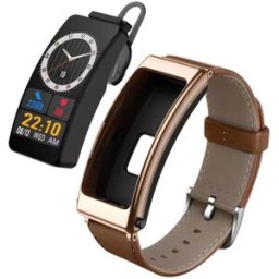 Montre Connectée Bluetooth Appels Musique Santé Écran Couleur 1.14' Autonomie 60h Marron Yonis