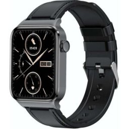 Montre Connectée Cuir Marron Ip67 Écran Hd Tactile Assistant Vocal Surveillance Santé Noir Yonis