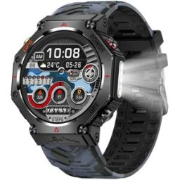 Montre Connectée Gps Extérieure Écran 1.39 Pouce Étanche 3 Atm Lampe Torche Camouflage Yonis