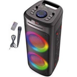 Enceinte Karaoké Bluetooth Inovalley Ms06cd 1000w Lecteur Cd Fm Usb Microsd Noire